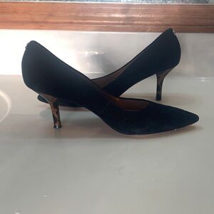 Coach Black Heels with Tortoise Accents